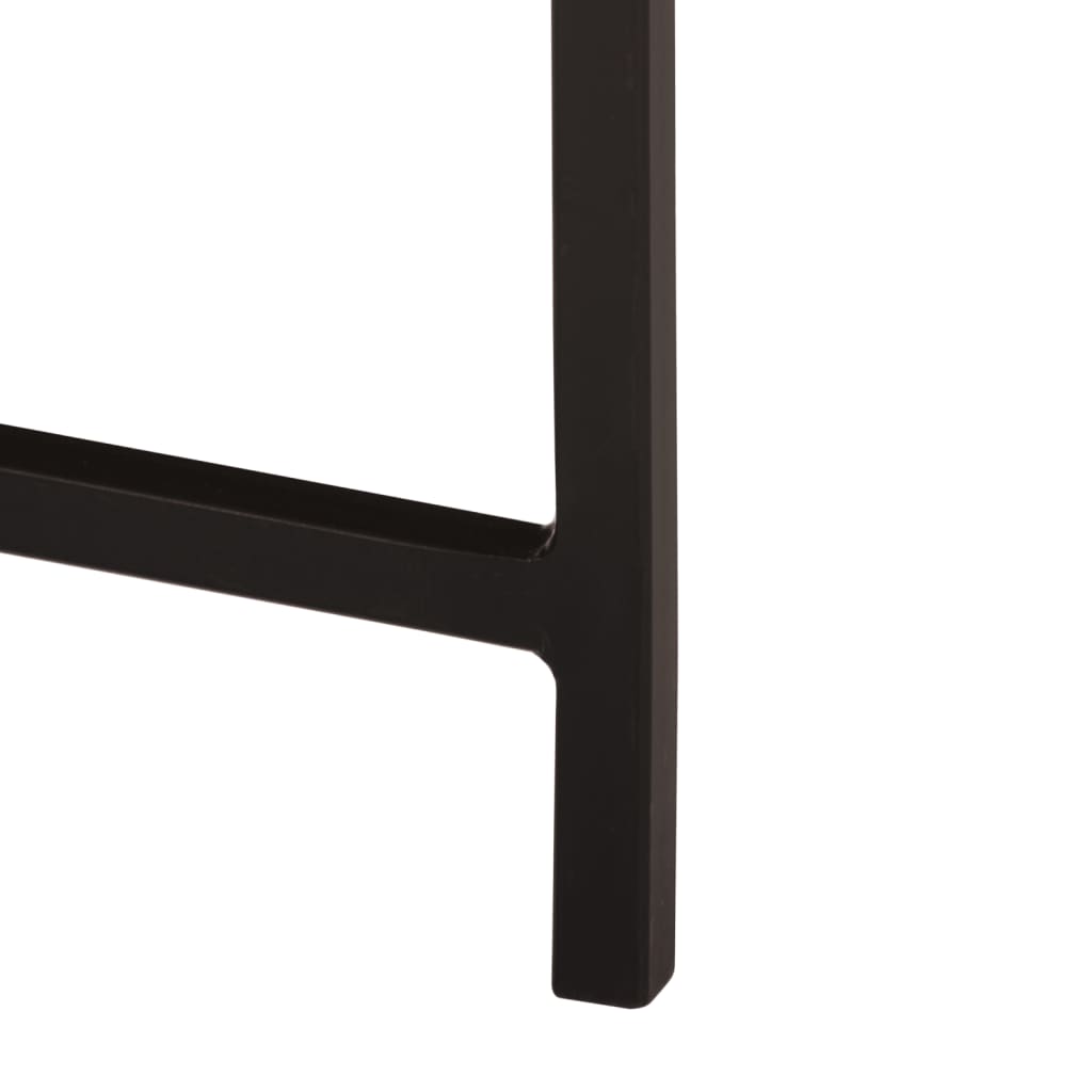 Mesa De Centro Hierro Y Madera Maciza De Mango