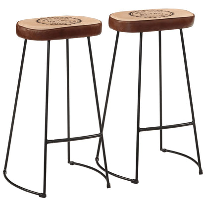 Taburetes De Barra 2 Uds Madera Maciza Mango