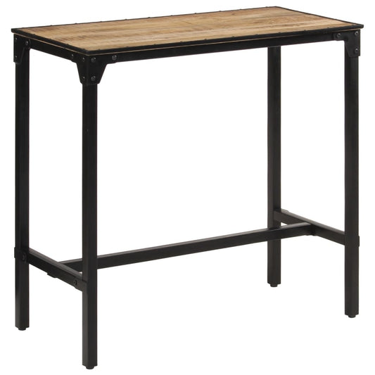 Mesa De Bar Madera Maciza De Mango Rugoso