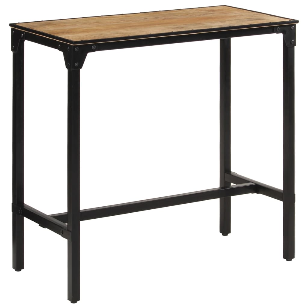 Mesa De Bar Madera Maciza De Mango Rugoso