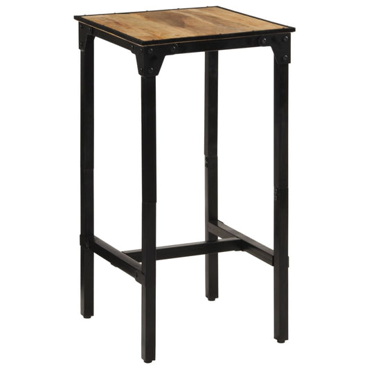Mesa De Bar Madera Maciza De Mango Rugoso