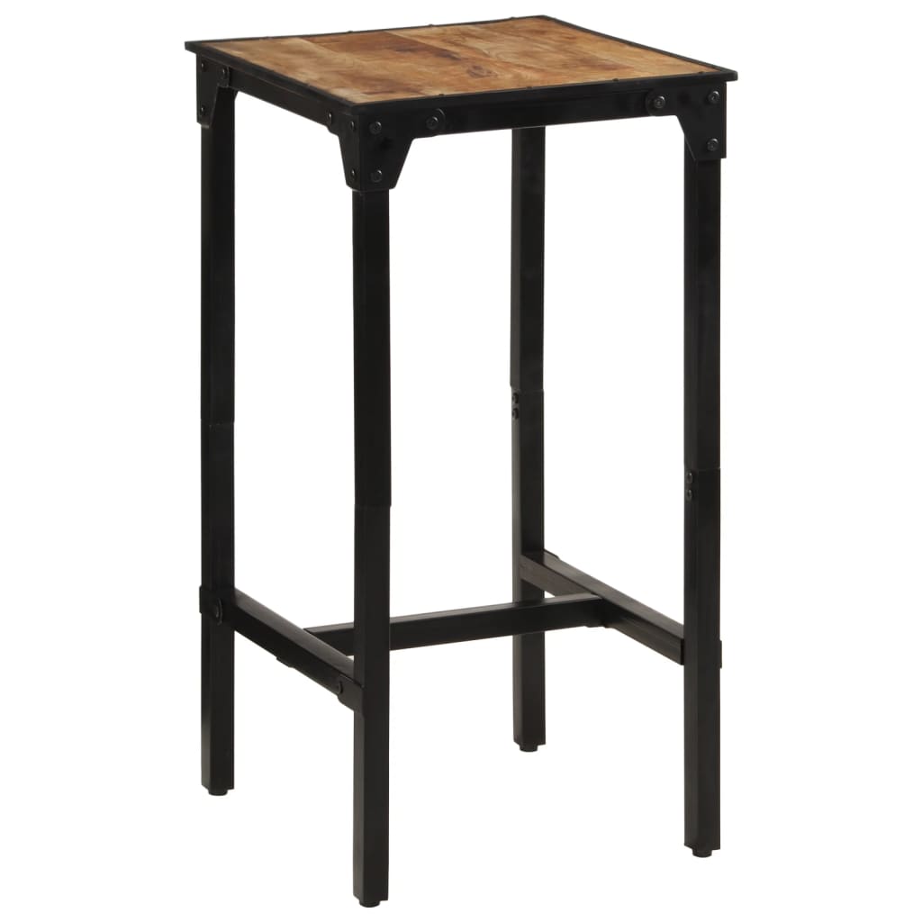 Mesa De Bar Madera Maciza De Mango Rugoso
