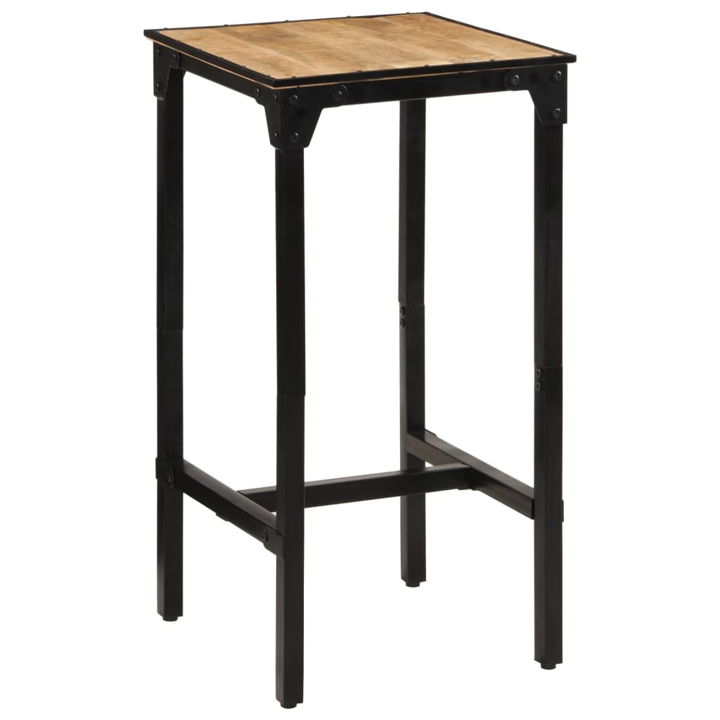 Mesa De Bar Madera Maciza De Mango Rugoso
