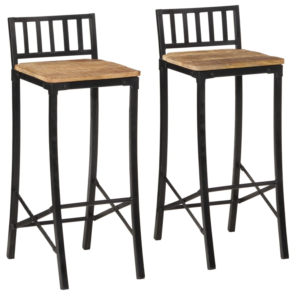 Taburetes Altos 4 Unidades Madera Maciza Reciclada