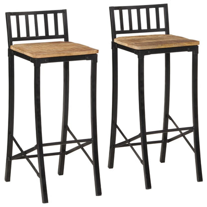 Taburetes Altos 4 Unidades Madera Maciza Reciclada