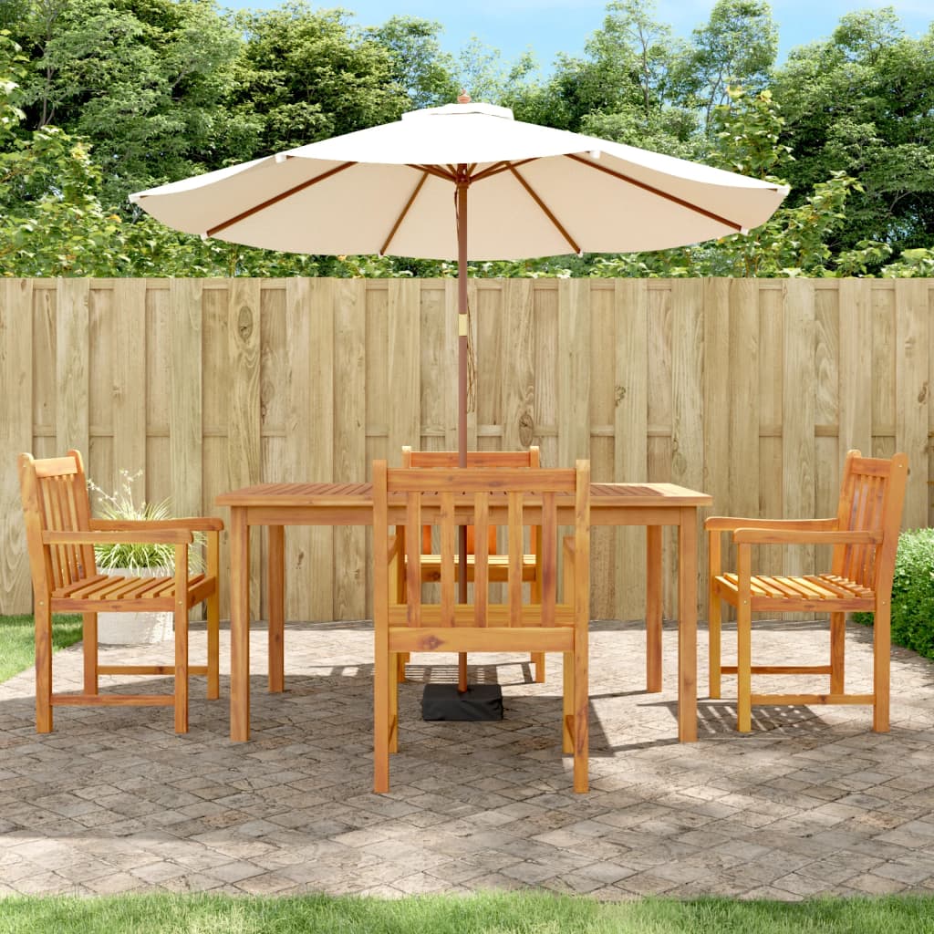 Juego De Comedor De Jardín 3 Piezas Madera Maciza De Acacia