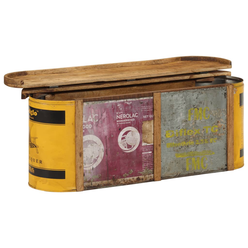 Banco Almacenaje/Aparador Madera Maciza Reciclada 120X30X40 Cm