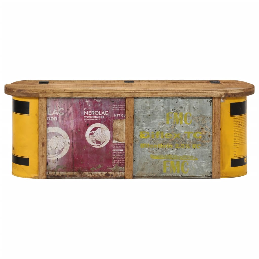 Banco Almacenaje/Aparador Madera Maciza Reciclada 120X30X40 Cm