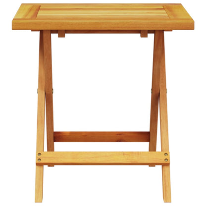 Tumbona Con Cojín Y Mesa Madera Maciza De Acacia