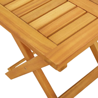 Tumbona Con Cojín Y Mesa Madera Maciza De Acacia