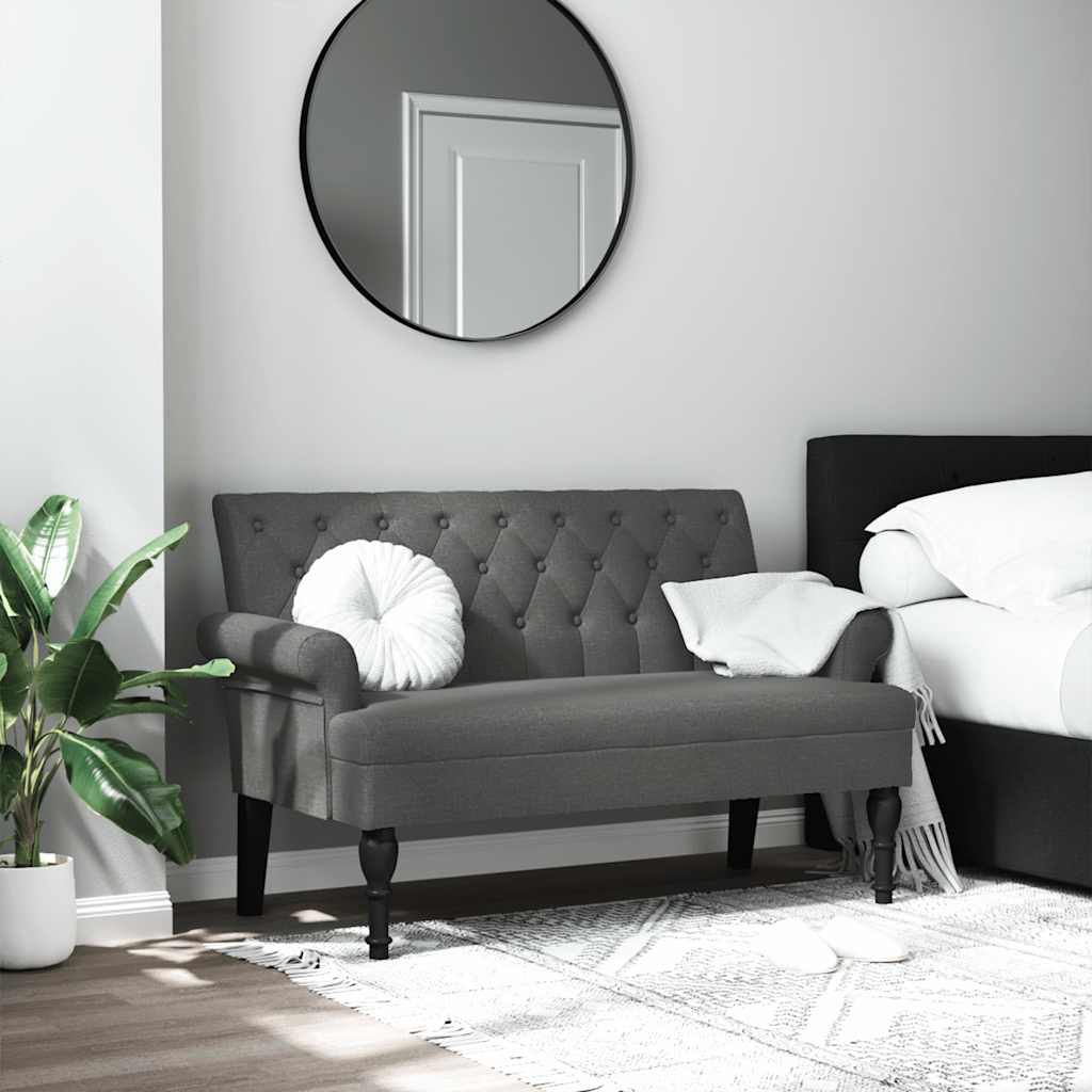 Banco Con Respaldo Tela 120X62X75,5 Cm