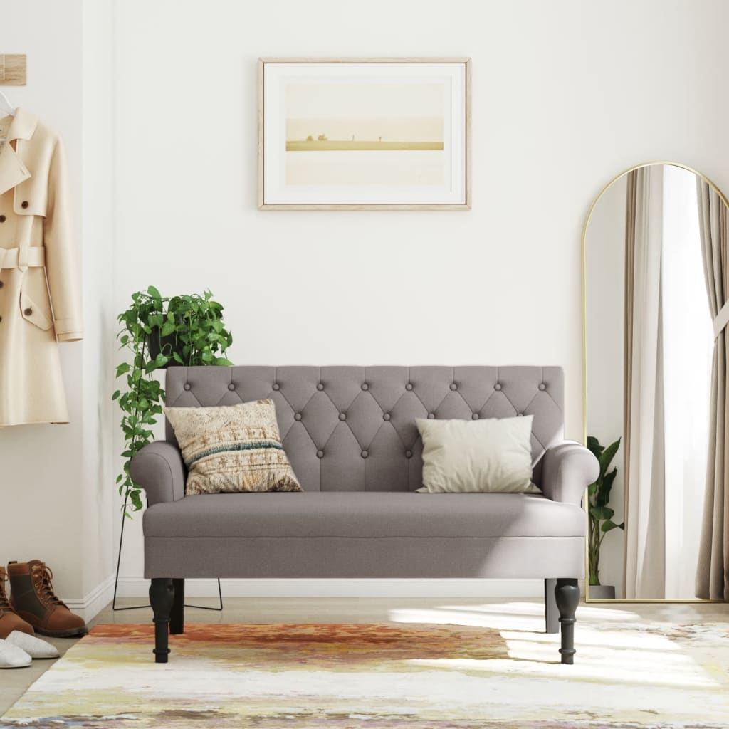Banco Con Respaldo Tela 120X62X75,5 Cm