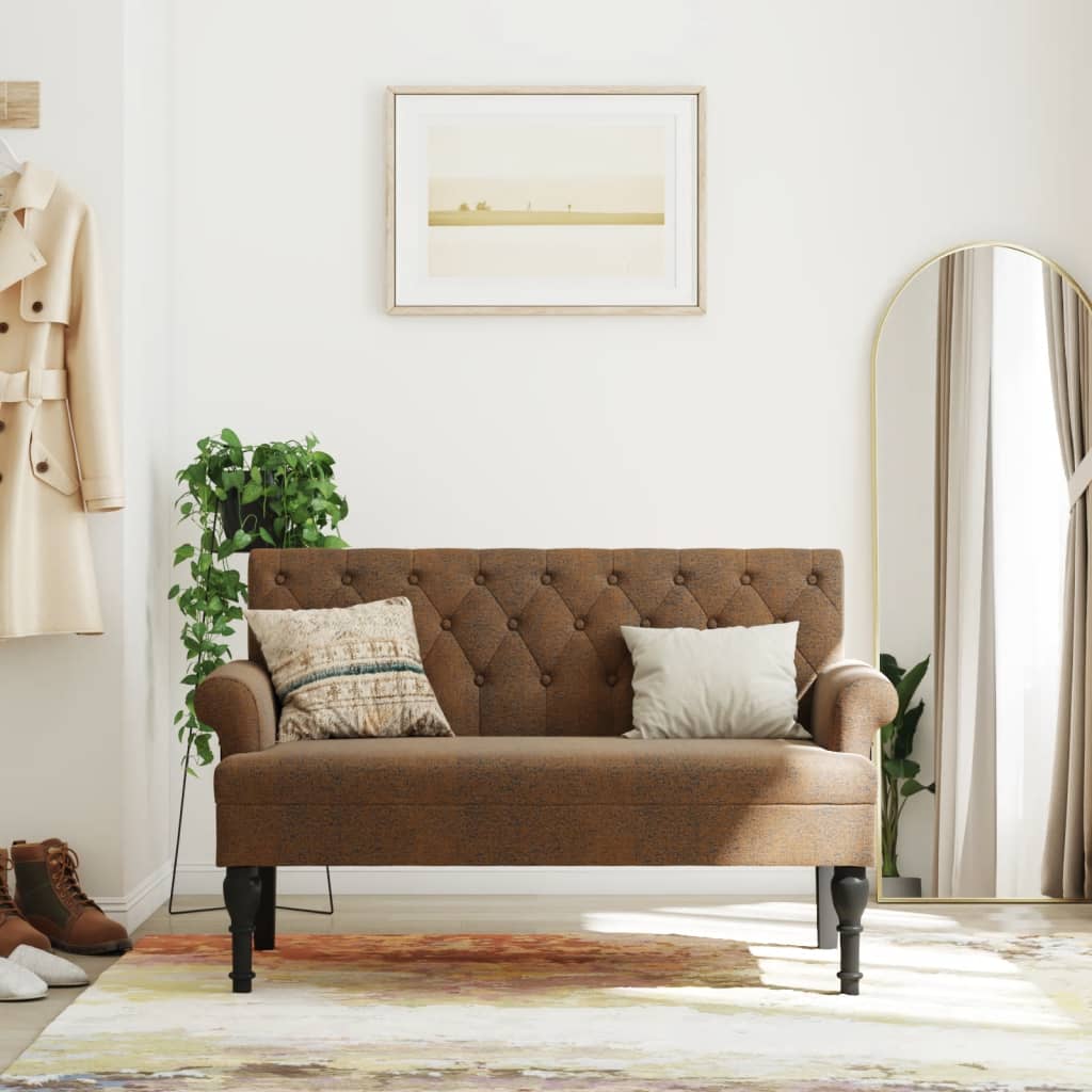 Banco Con Respaldo Tela 120X62X75,5 Cm