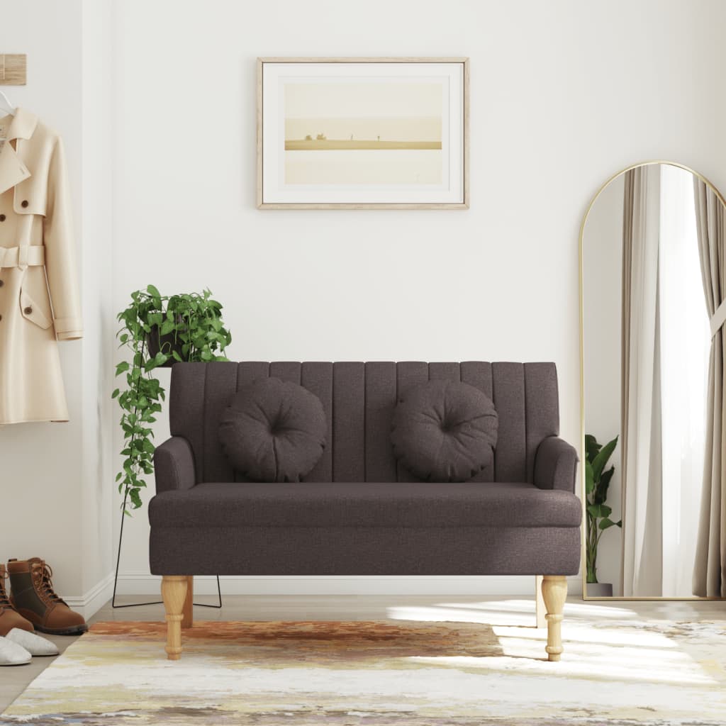 Banco Con Cojines Tela 113X64,5X75,5 Cm