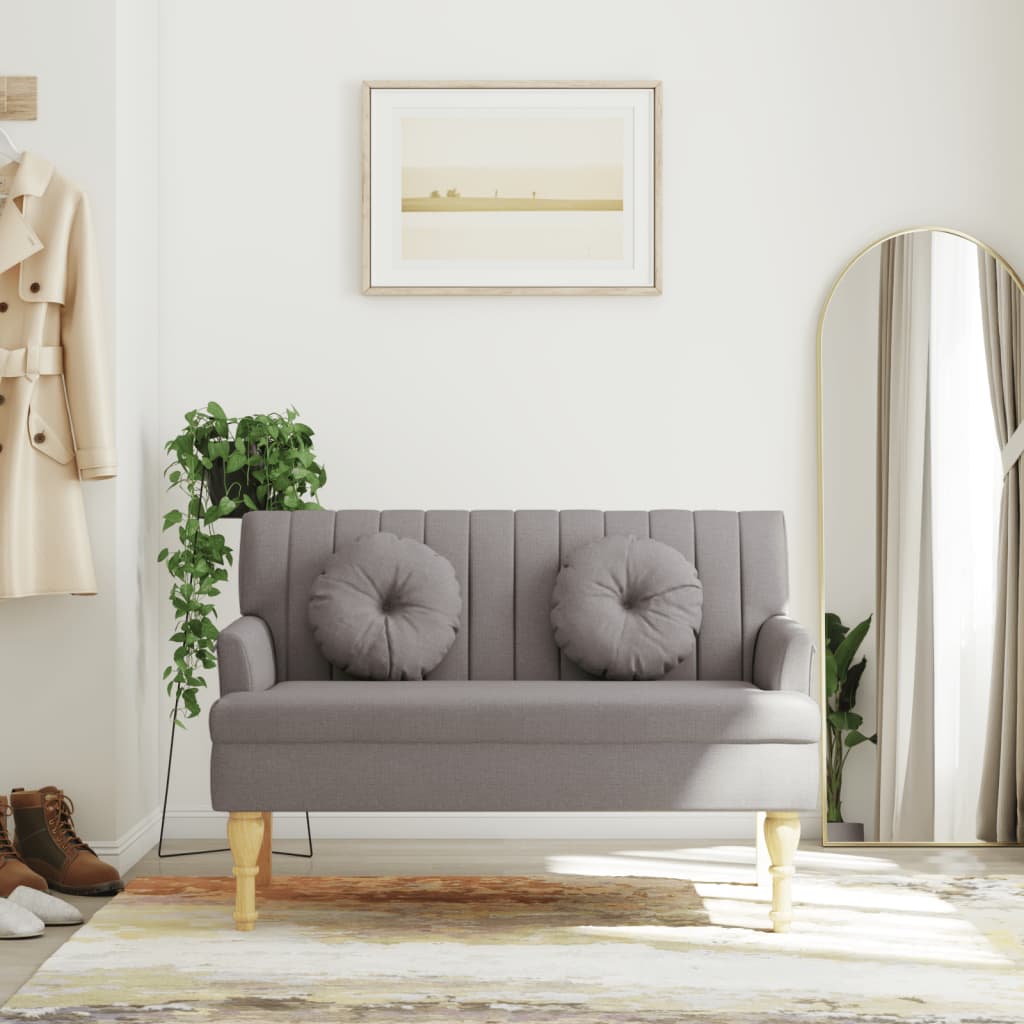 Banco Con Cojines Tela 113X64,5X75,5 Cm