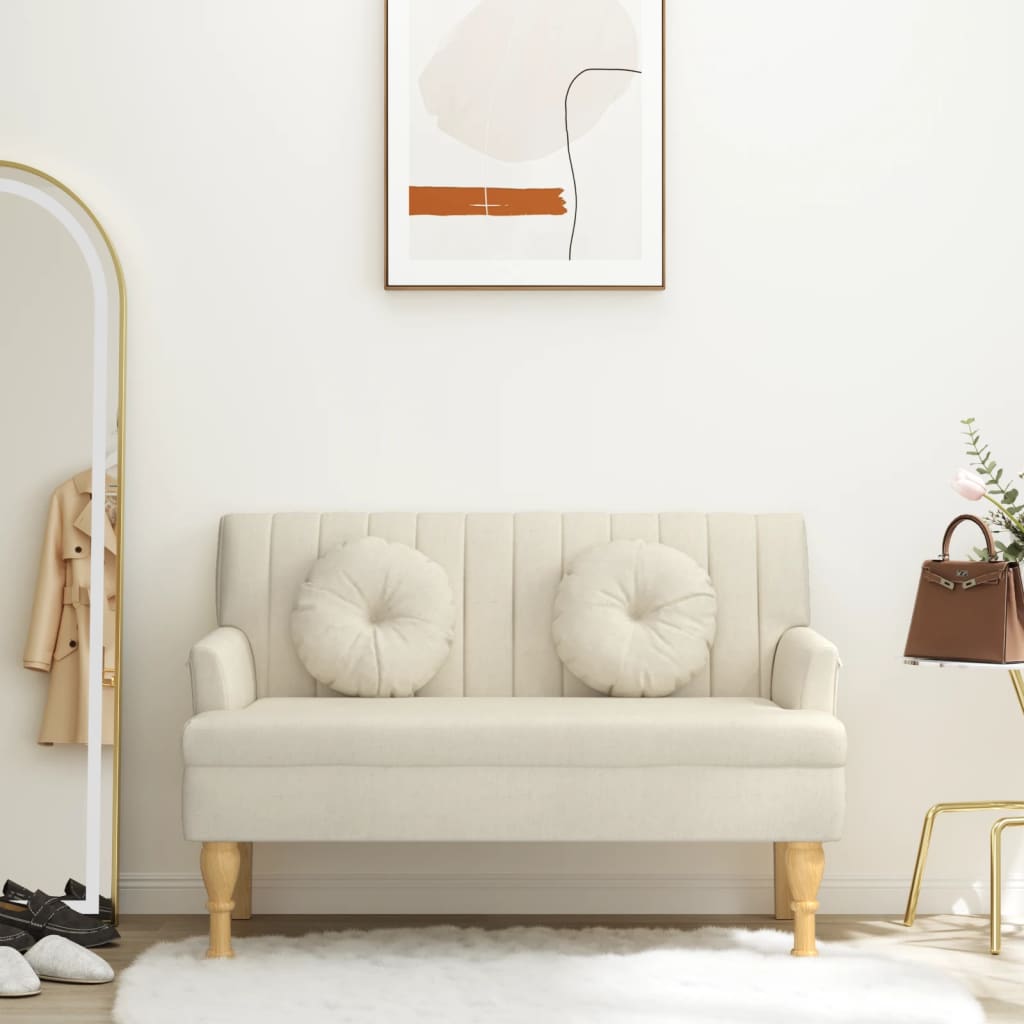 Banco Con Cojines Tela 113X64,5X75,5 Cm