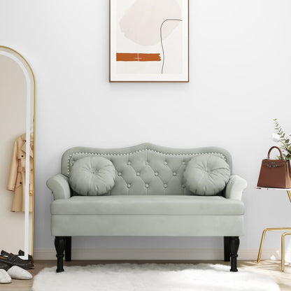 Banco Con Cojines De Terciopelo 120,5X65X75 Cm