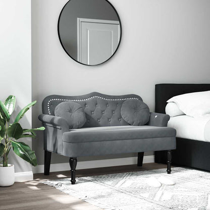 Banco Con Cojines De Terciopelo 120,5X65X75 Cm