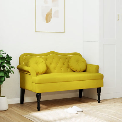 Banco Con Cojines De Terciopelo 120,5X65X75 Cm