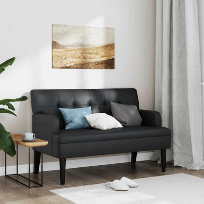 Banco Con Respaldo Ante Sintético Marrón 112X65,5X75 Cm