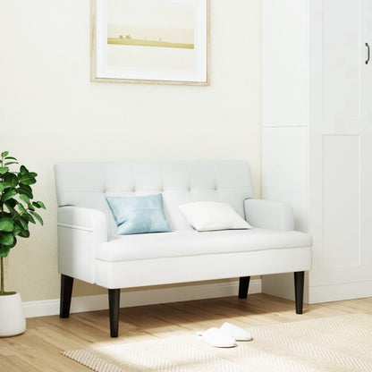 Banco Con Respaldo Ante Sintético Marrón 112X65,5X75 Cm