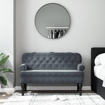 Banco Con Respaldo Terciopelo 119,5X64,5X75 Cm