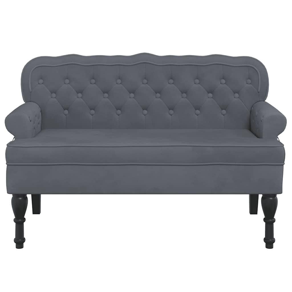 Banco Con Respaldo Terciopelo 119,5X64,5X75 Cm