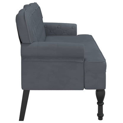 Banco Con Respaldo Terciopelo 119,5X64,5X75 Cm