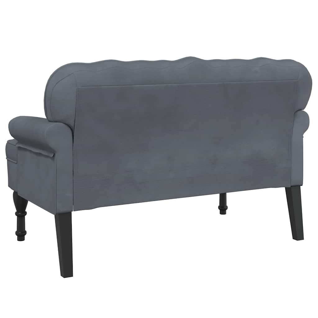 Banco Con Respaldo Terciopelo 119,5X64,5X75 Cm