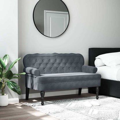 Banco Con Respaldo Terciopelo 119,5X64,5X75 Cm