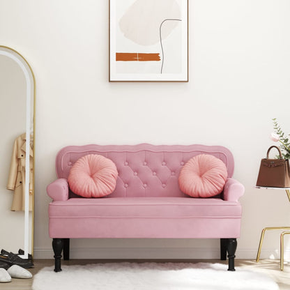 Banco Con Respaldo Terciopelo 119,5X64,5X75 Cm