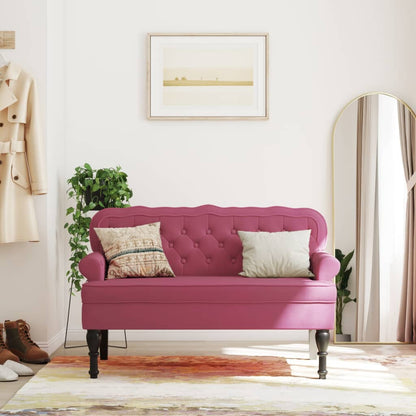Banco Con Respaldo Terciopelo 119,5X64,5X75 Cm