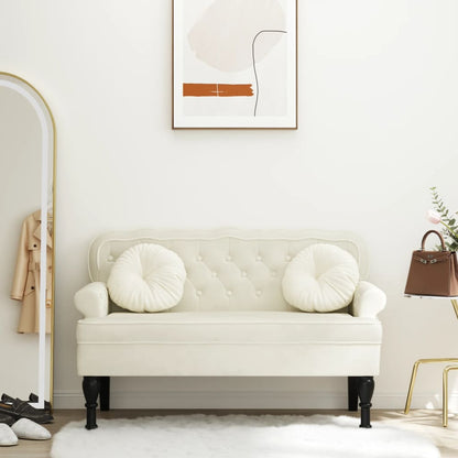 Banco Con Respaldo Terciopelo 119,5X64,5X75 Cm