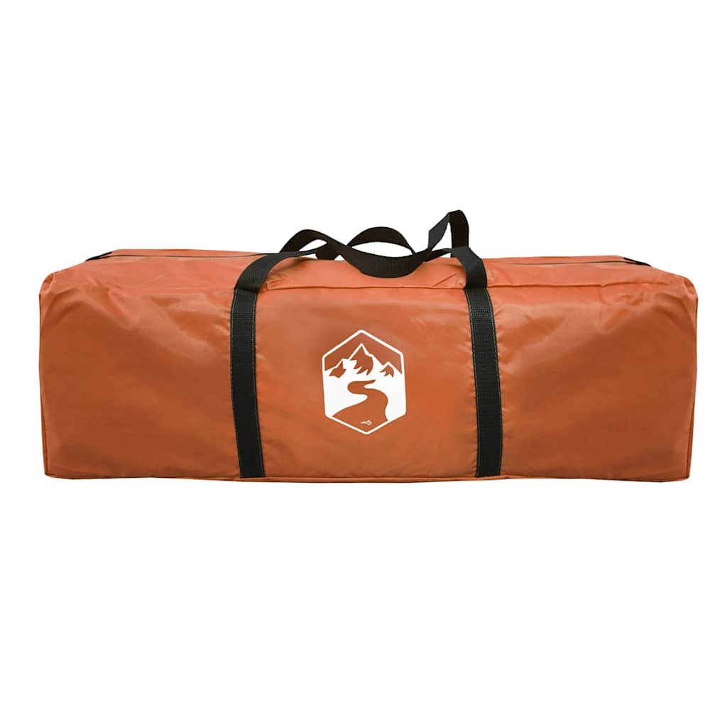 Tienda De Campaña Con Túnel 4 Personas Impermeable Naranja