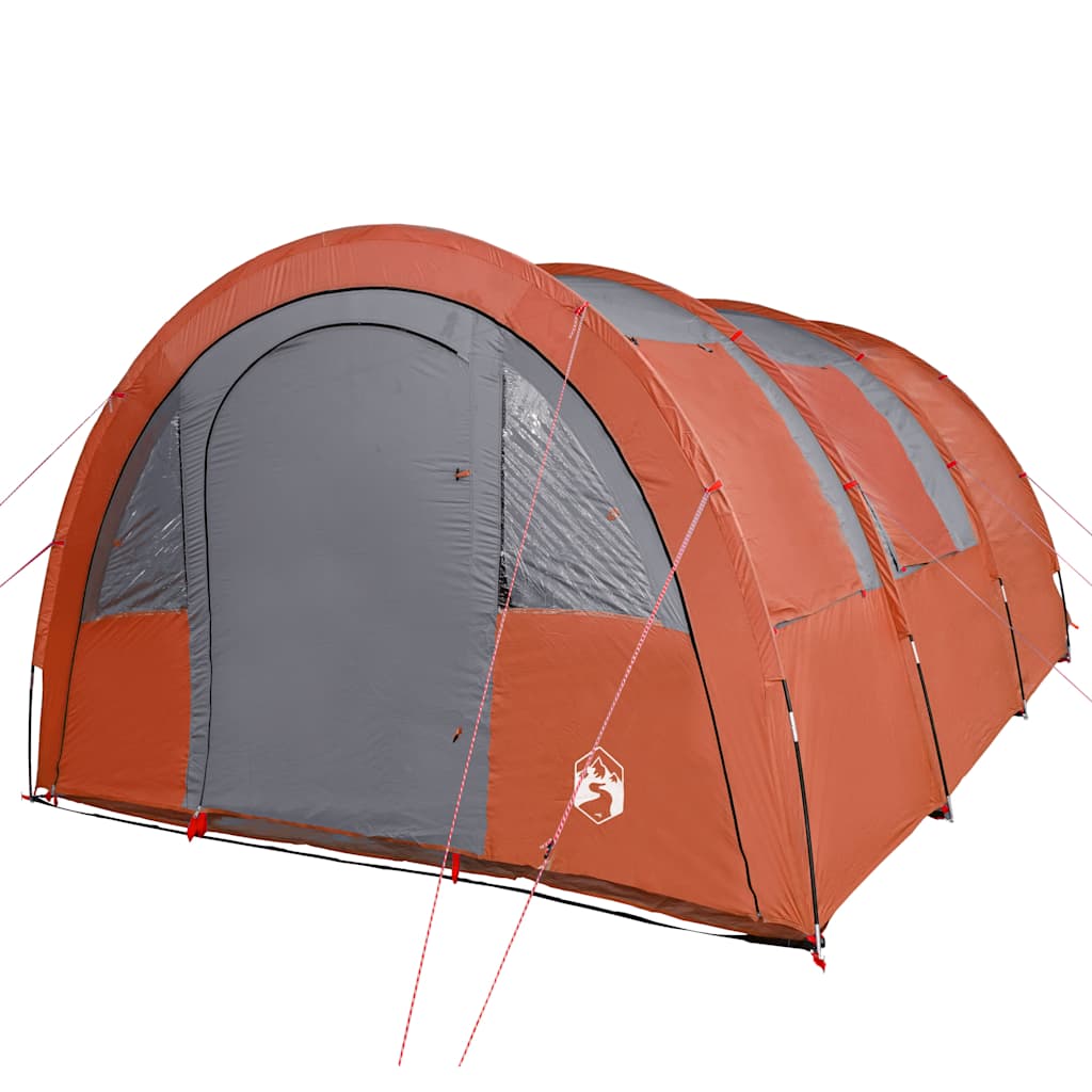 Tienda De Campaña Con Túnel 4 Personas Impermeable Naranja