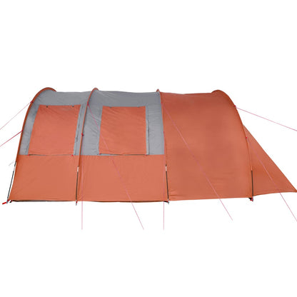 Tienda De Campaña Con Túnel 4 Personas Impermeable Naranja