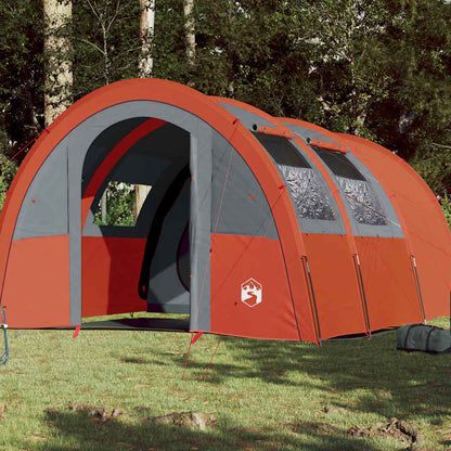 Tienda De Campaña Con Túnel 4 Personas Impermeable Naranja