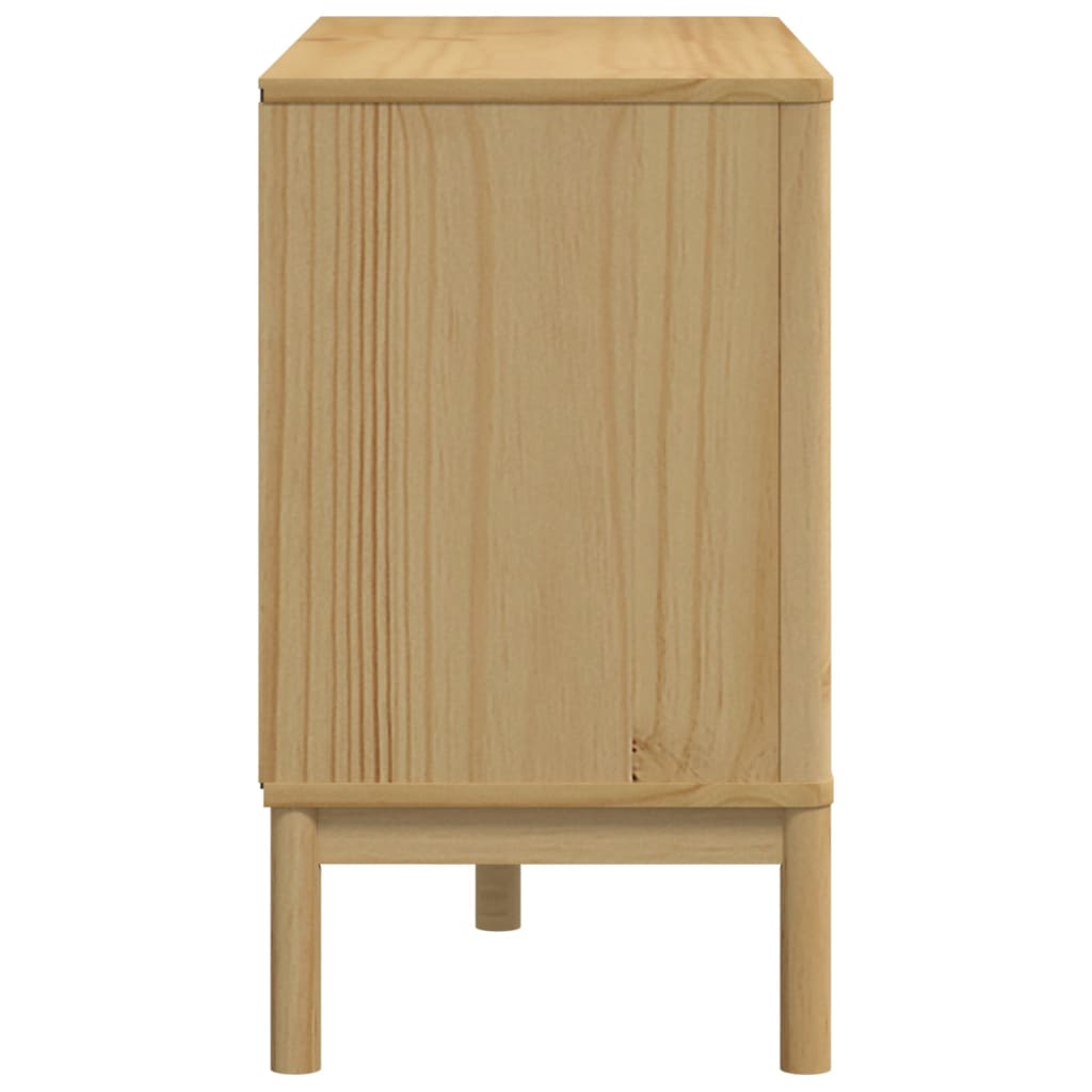 Cómoda Cajonera Floro Madera Maciza De Pino