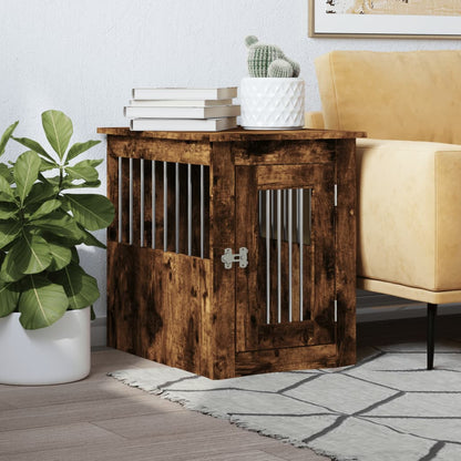 Jaula Para Perros Madera De Ingeniería Roble Marrón