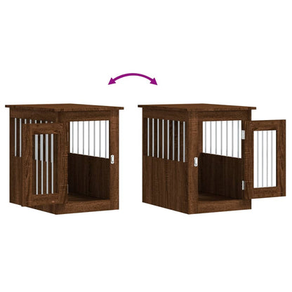 Jaula Para Perros Madera De Ingeniería Roble Marrón