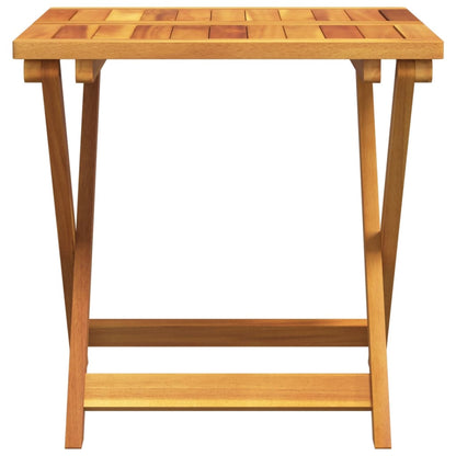 Mesa De Jardín Plegable Madera Maciza De Acacia
