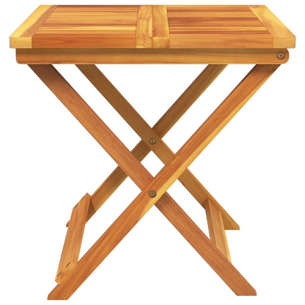 Mesa De Jardín Plegable Madera Maciza De Acacia