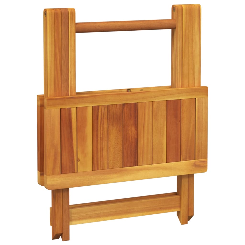 Mesa De Jardín Plegable Madera Maciza De Acacia