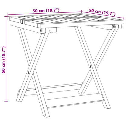 Mesa De Jardín Plegable Madera Maciza De Acacia