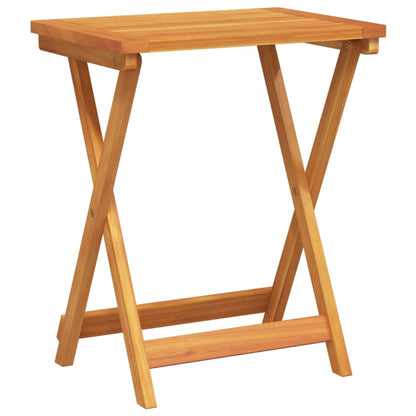 Mesa De Jardín Plegable Madera Maciza De Acacia 50X36X60 Cm