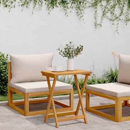 Mesa De Jardín Plegable Madera Maciza De Acacia 50X36X60 Cm