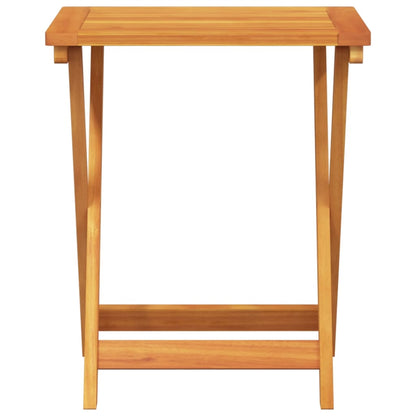 Mesa De Jardín Plegable Madera Maciza De Acacia 50X36X60 Cm