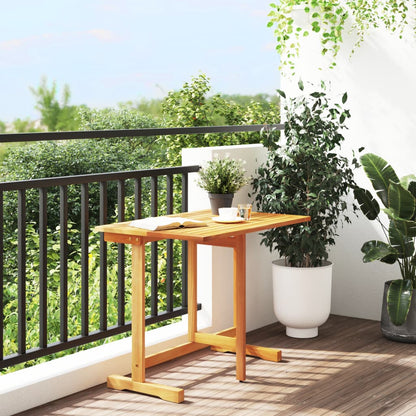 Mesa De Balcón Plegable Madera Maciza De Acacia 90X60X72 Cm
