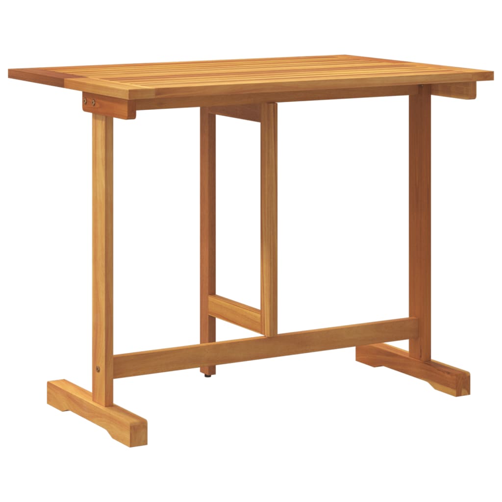 Mesa De Balcón Plegable Madera Maciza De Acacia 90X60X72 Cm