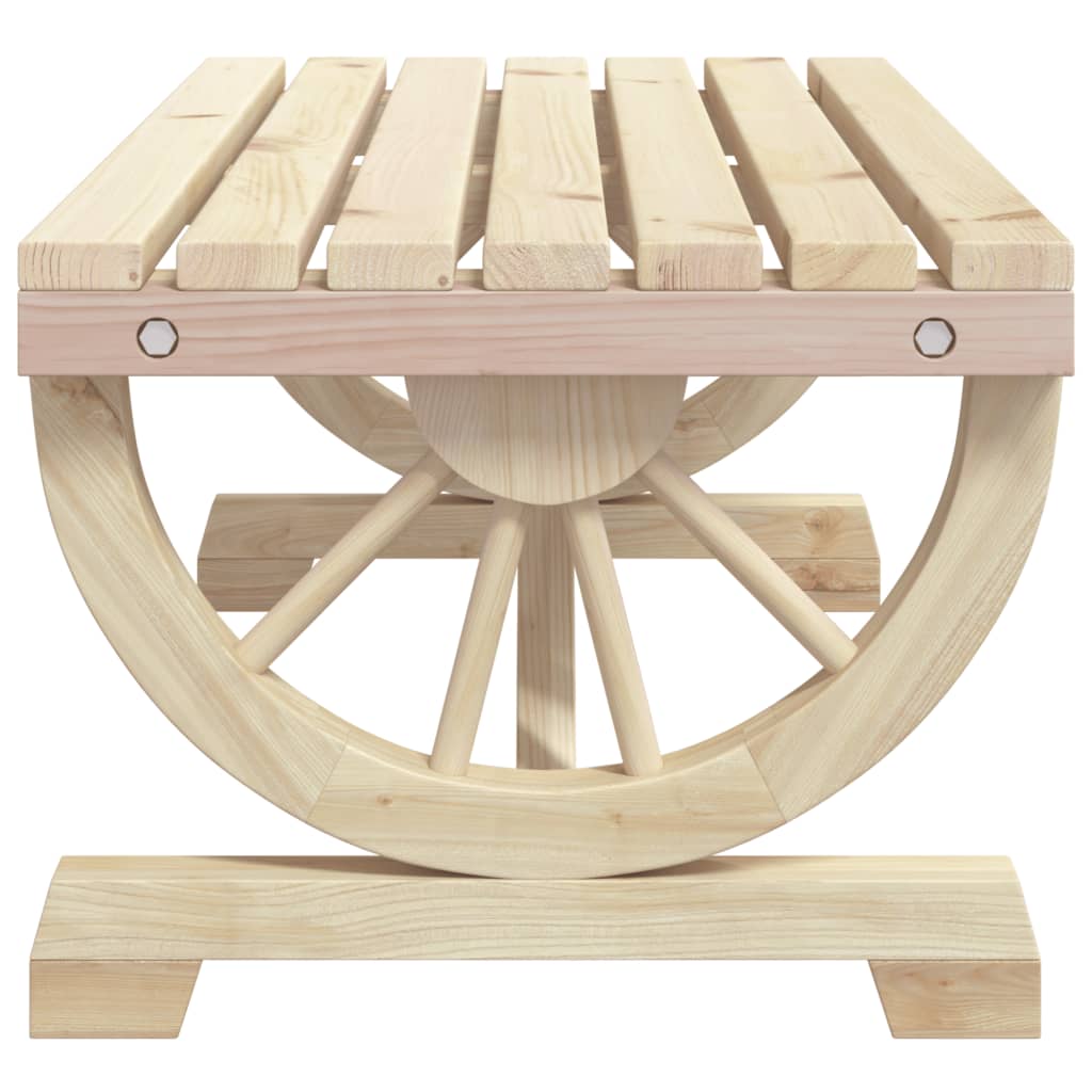 Mesa De Centro De Jardín Madera Maciza Abeto 90X50X40 Cm